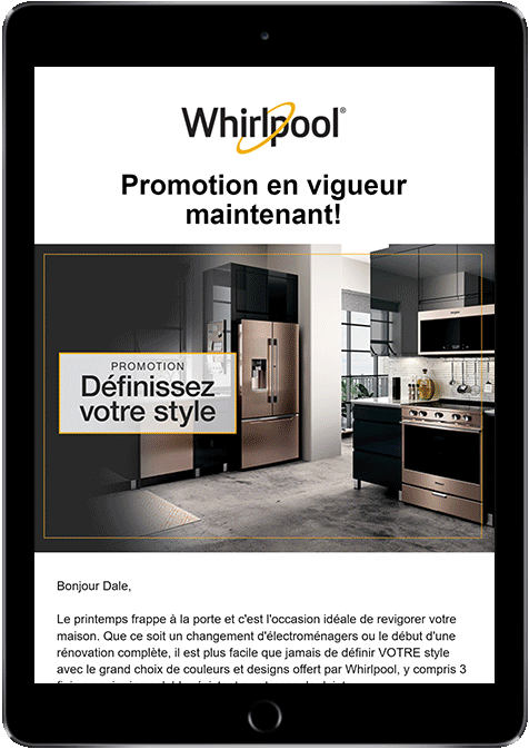 iPad affichant un bulletin saisonnier avec des trucs et astuces