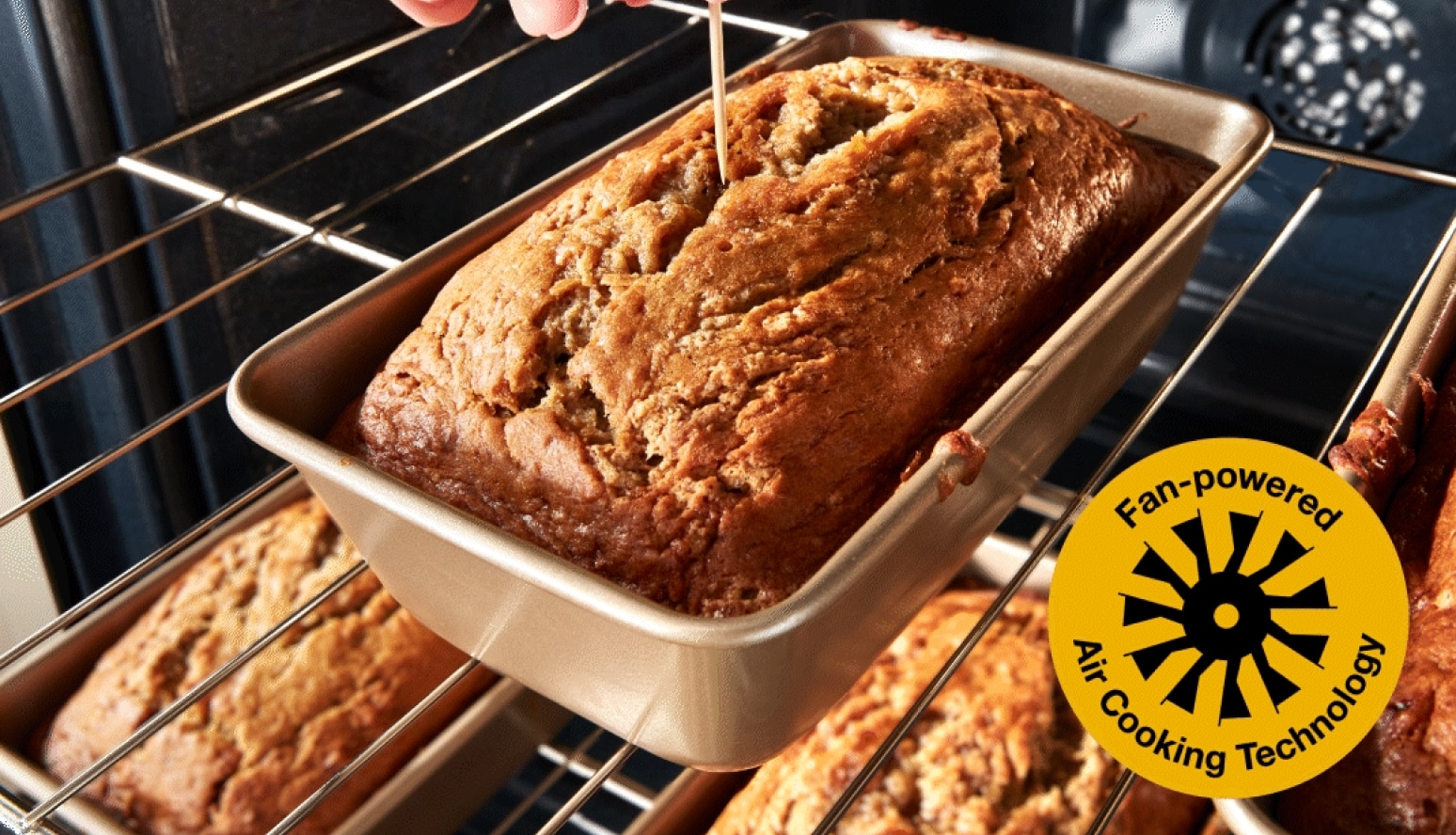 A loaf baking in a Whirlpool® Range.