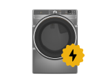 A Whirlpool® Dryer with an lightning bolt icon