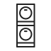 A stacked dryer icon