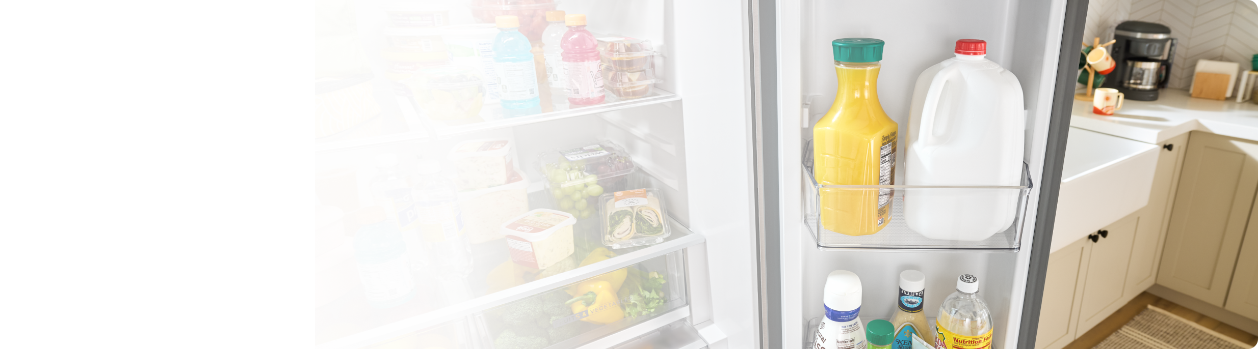 Refrigerators on a background