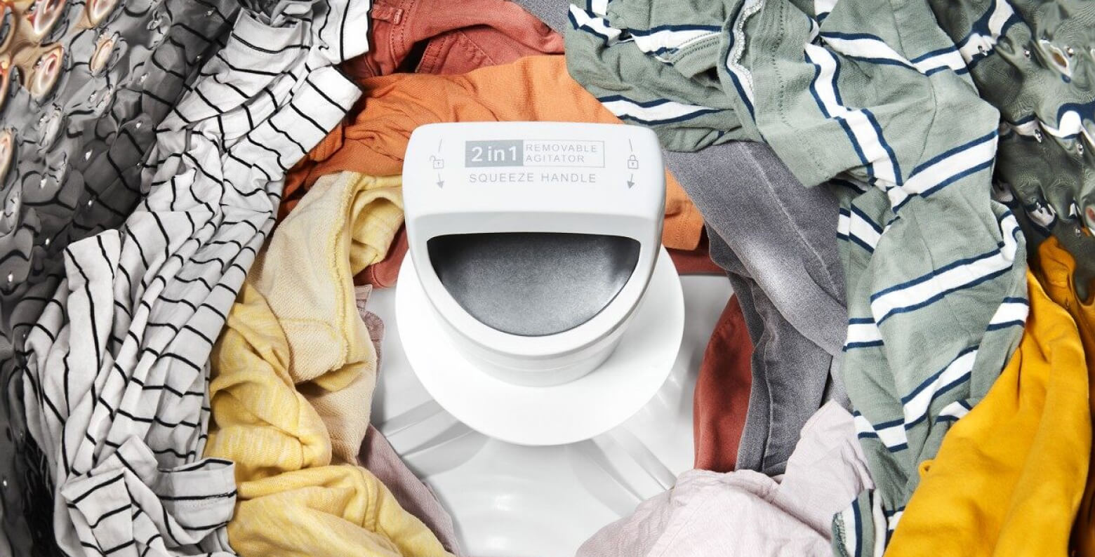 Agitator inside a Whirlpool® Top Load Washer Agitator inside a Whirlpool® Top Load Washer