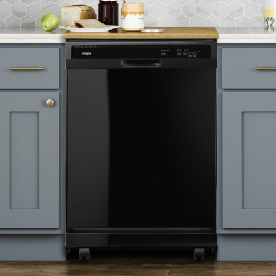 Black Whirlpool® dishwasher