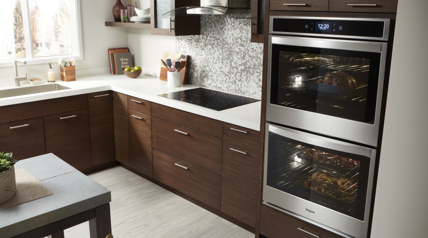 Whirlpool®  double wall oven in a modern kitchen Whirlpool®  double wall oven in a modern kitchen