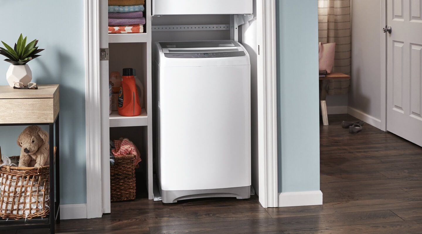 Compact washer inside a closet Compact washer inside a closet
