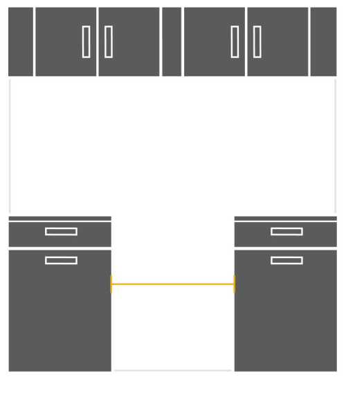 Cabinet cutout width measurement