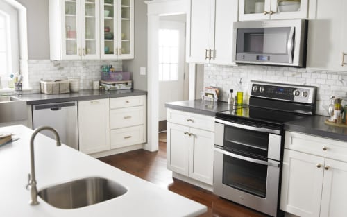 Kitchen with stainless steel Whirlpool® Appliances